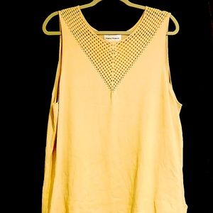 Rena Rowen Beige Top Size 2X